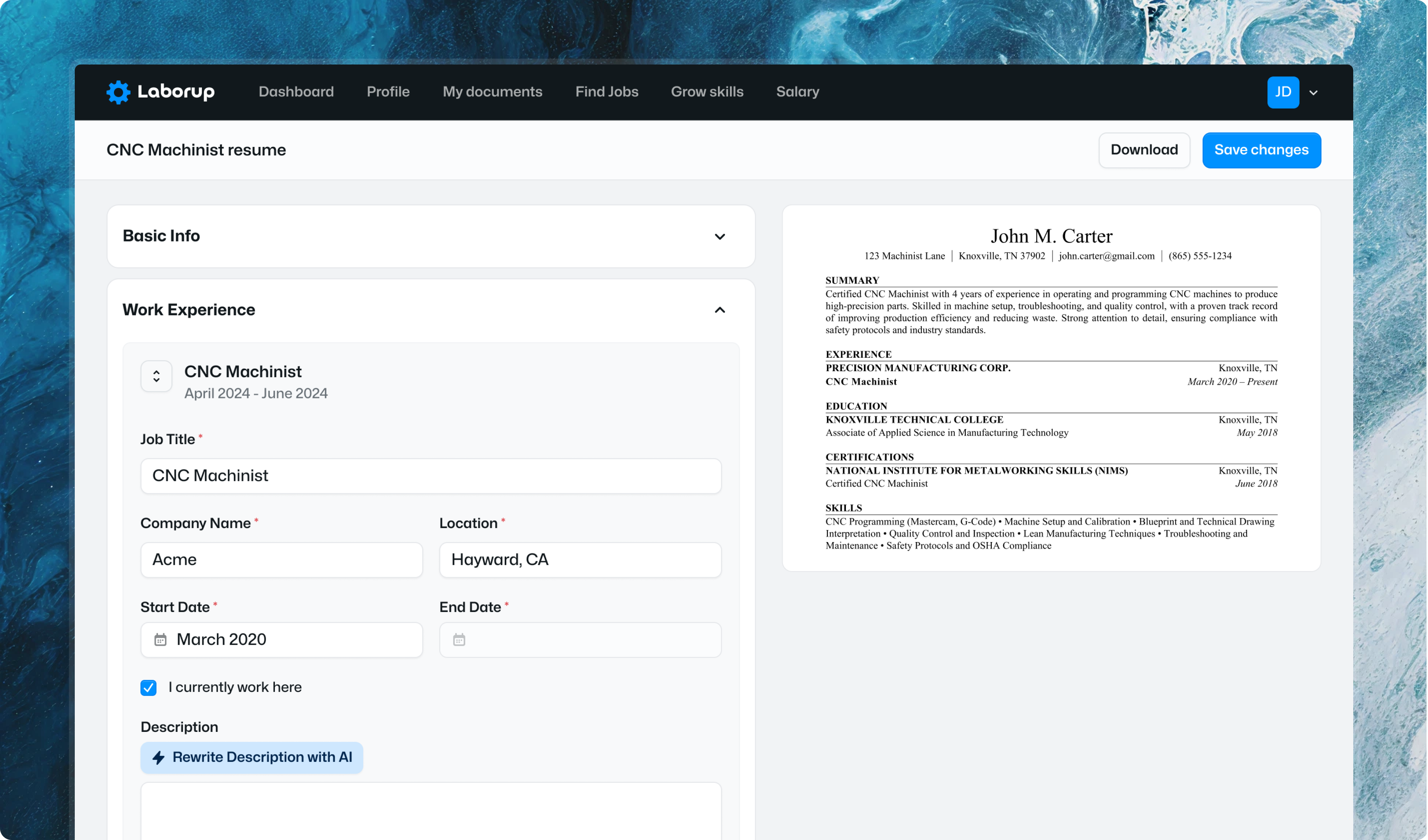 Laborup screenshot 3